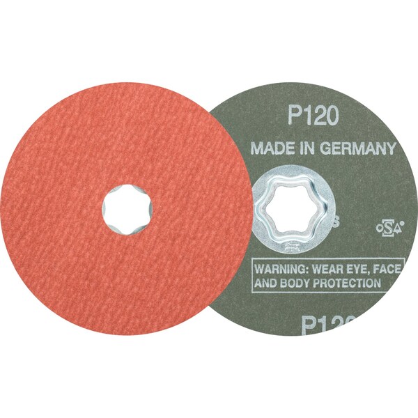 Pferd COMBICLICK® Fiber Disc, 41/2" Dia. Aluminum Oxide ACOOL, 120